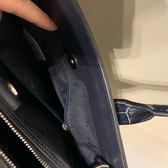 Brand new Royal Blue Croc style Coach Purse - Picture 8 of 12